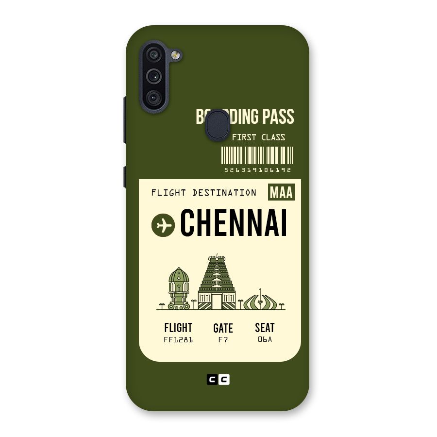 Chennai Boarding Pass Back Case for Galaxy M11