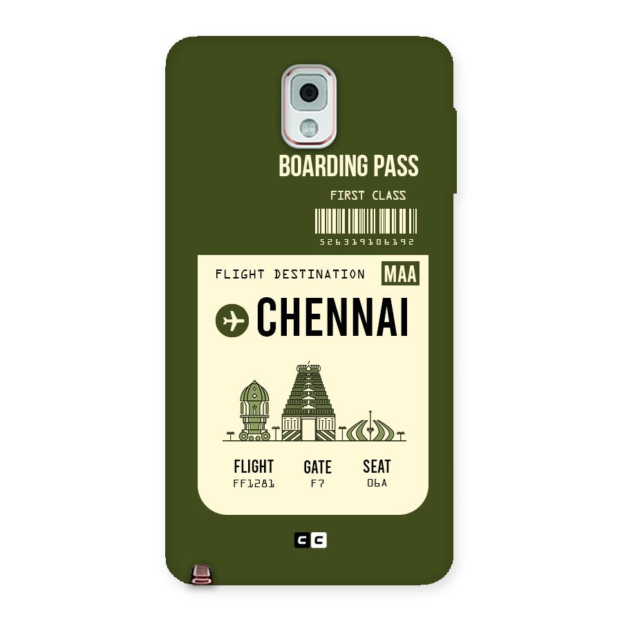 Chennai Boarding Pass Back Case for Galaxy Note 3
