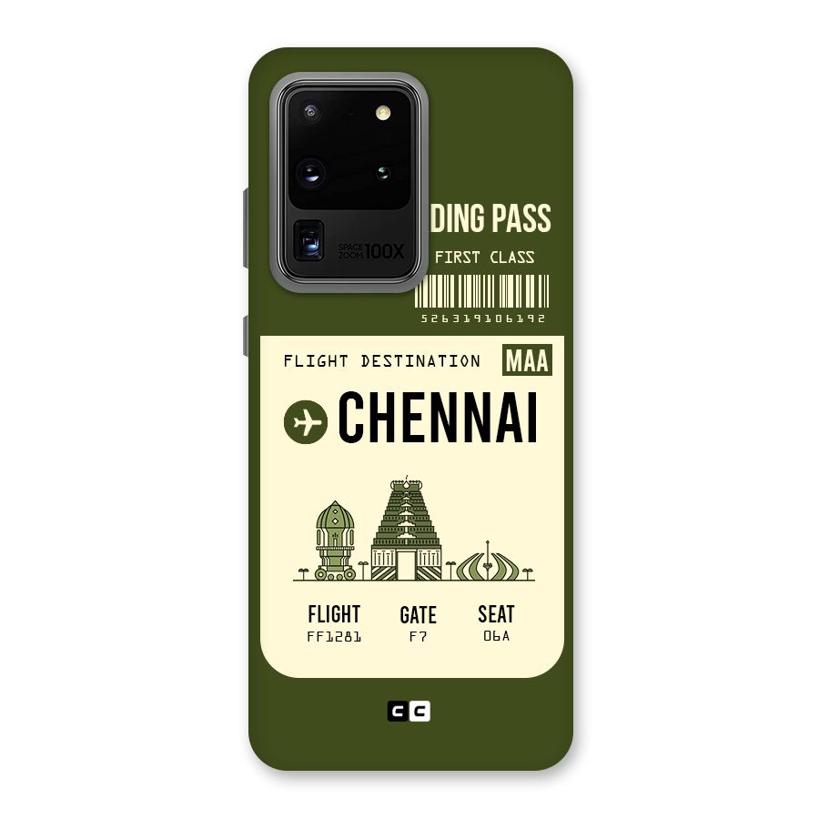 Chennai Boarding Pass Back Case for Galaxy S20 Ultra