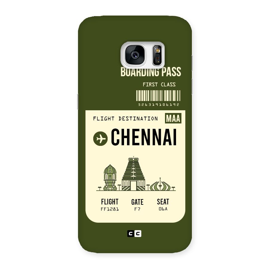Chennai Boarding Pass Back Case for Galaxy S7 Edge