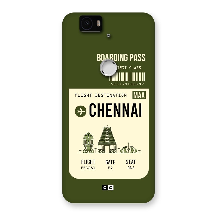 Chennai Boarding Pass Back Case for Google Nexus-6P