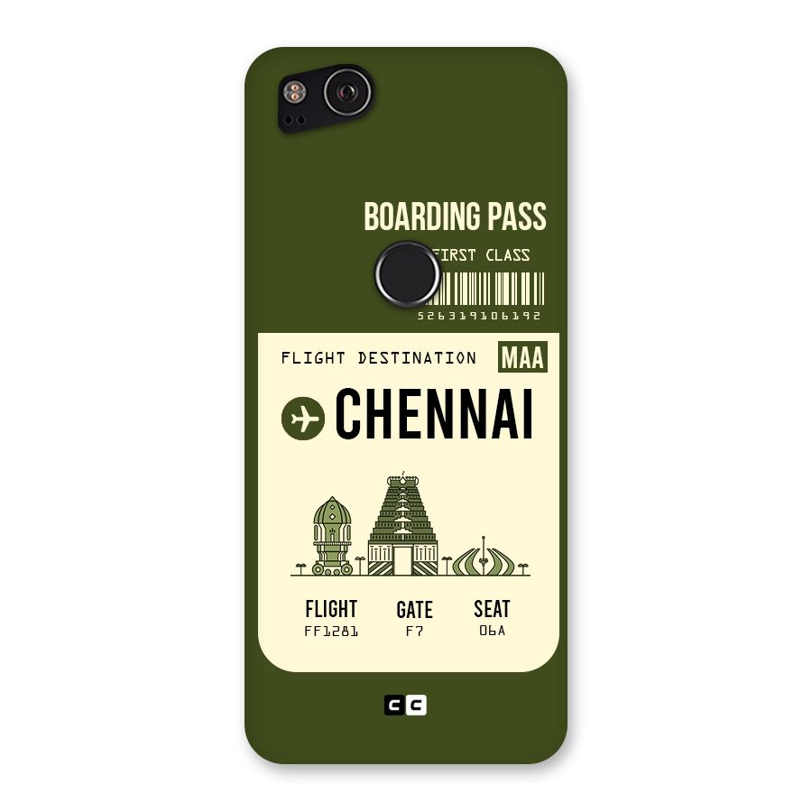 Chennai Boarding Pass Back Case for Google Pixel 2