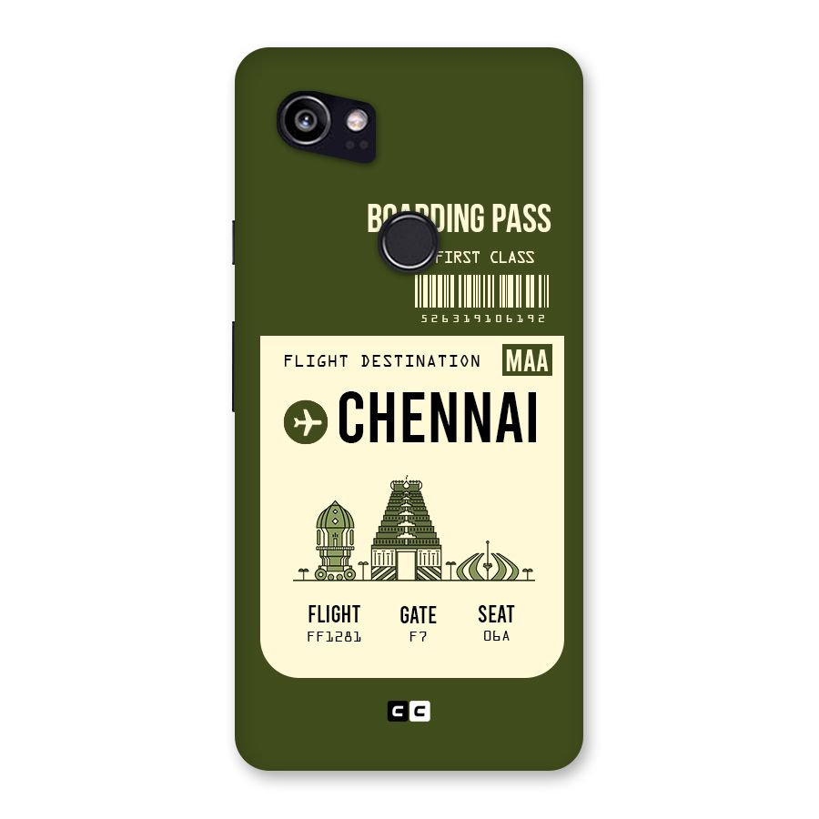 Chennai Boarding Pass Back Case for Google Pixel 2 XL
