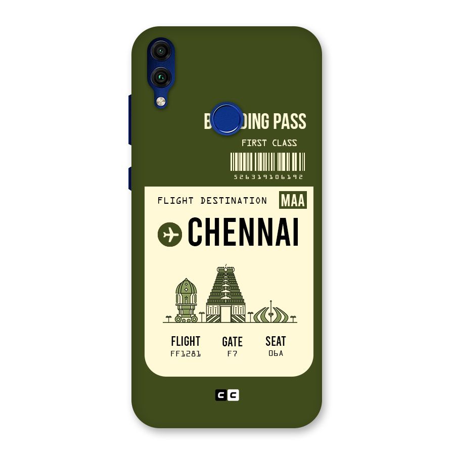 Chennai Boarding Pass Back Case for Honor 8C