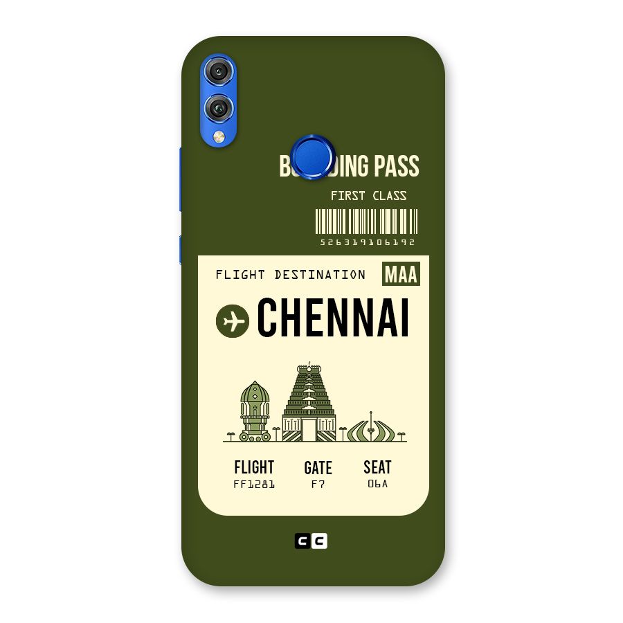 Chennai Boarding Pass Back Case for Honor 8X