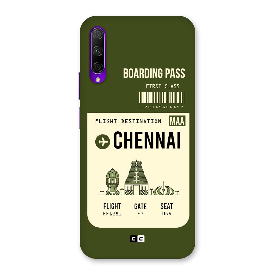 Chennai Boarding Pass Back Case for Honor 9X Pro