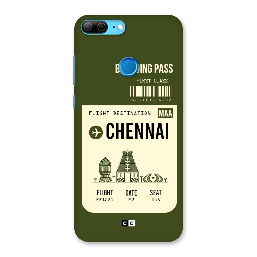 Chennai Boarding Pass Back Case for Honor 9 Lite