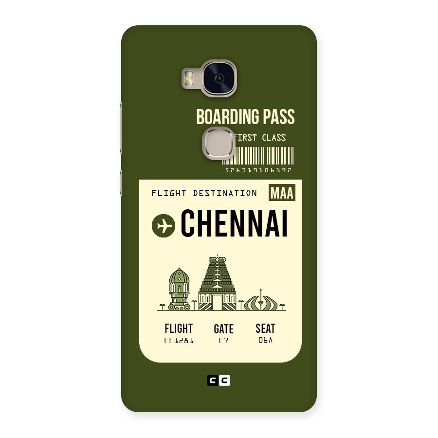 Chennai Boarding Pass Back Case for Huawei Honor 5X