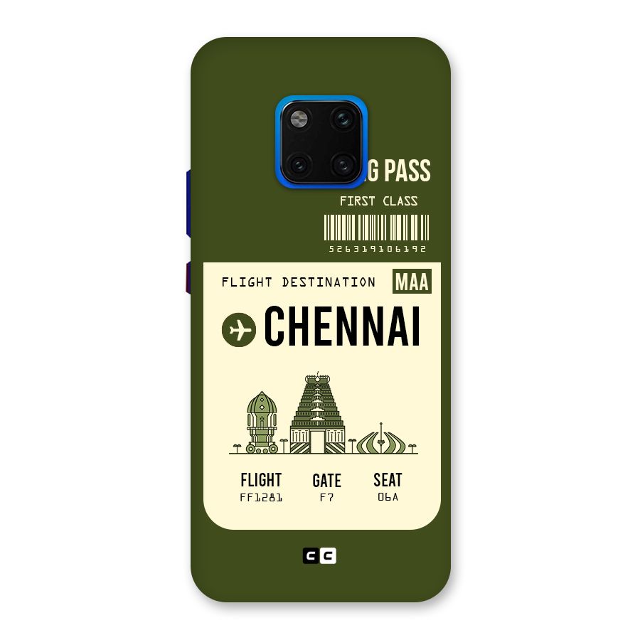 Chennai Boarding Pass Back Case for Huawei Mate 20 Pro
