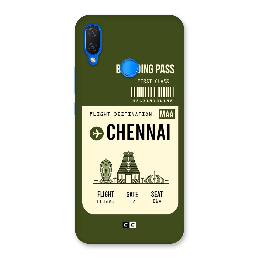 Chennai Boarding Pass Back Case for Huawei P Smart+