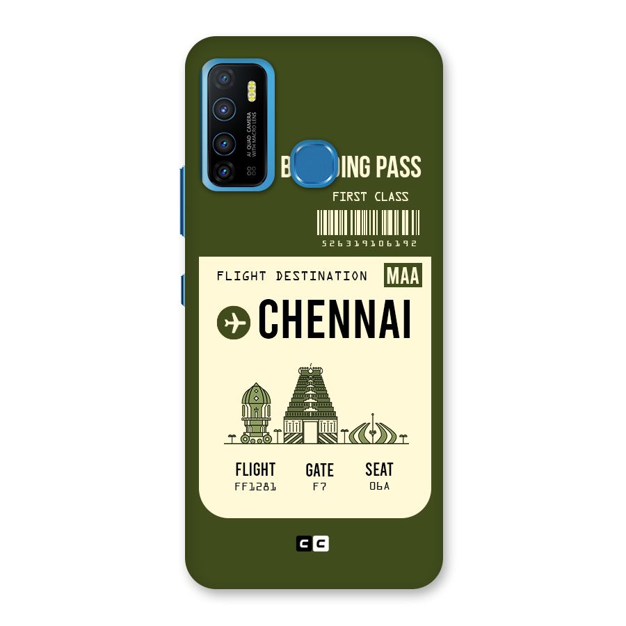 Chennai Boarding Pass Back Case for Infinix Hot 9