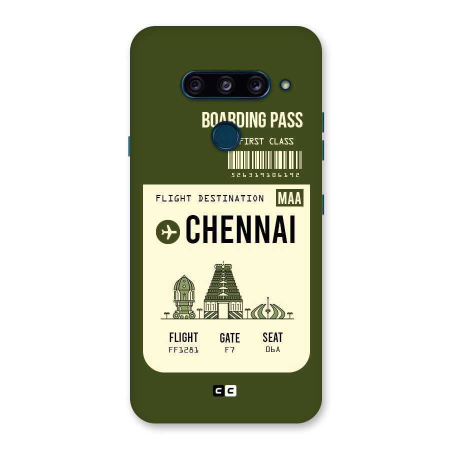 Chennai Boarding Pass Back Case for LG  V40 ThinQ