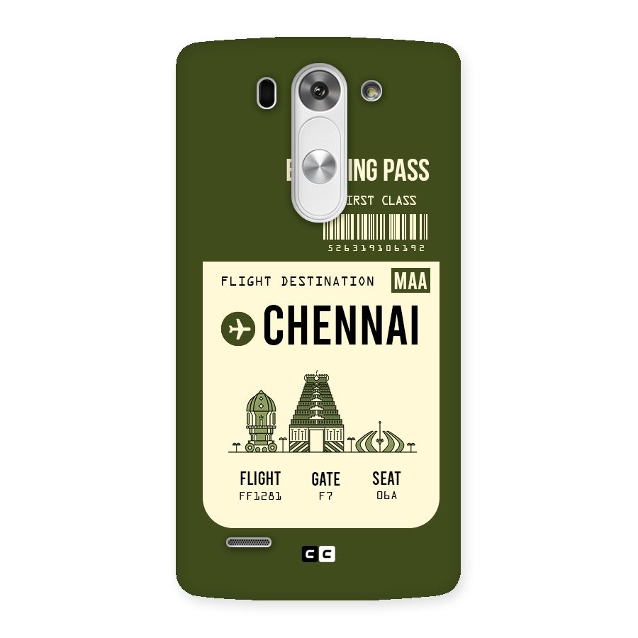 Chennai Boarding Pass Back Case for LG G3 Beat
