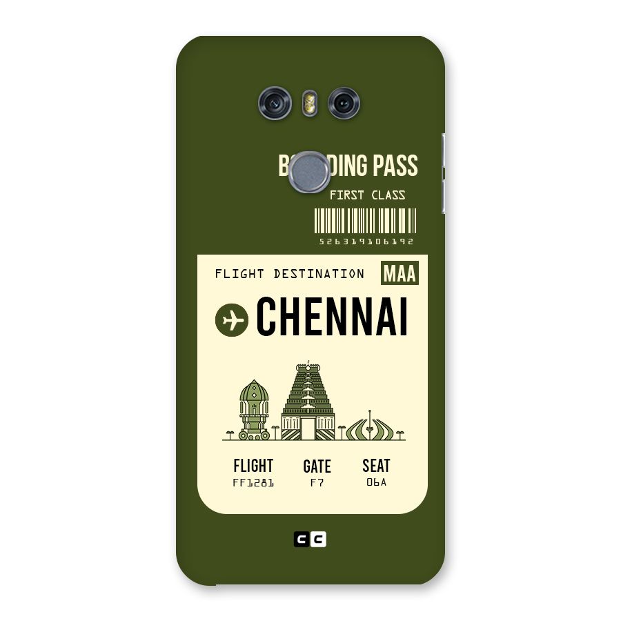 Chennai Boarding Pass Back Case for LG G6