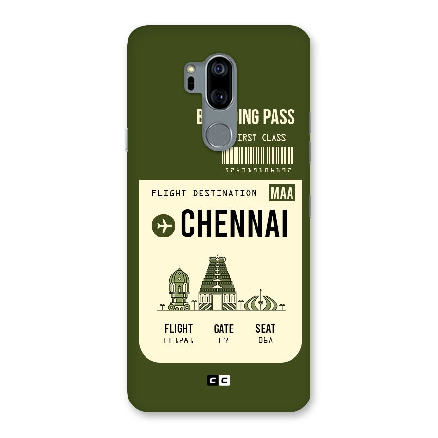 Chennai Boarding Pass Back Case for LG G7