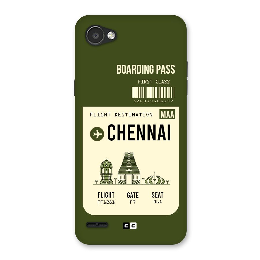 Chennai Boarding Pass Back Case for LG Q6
