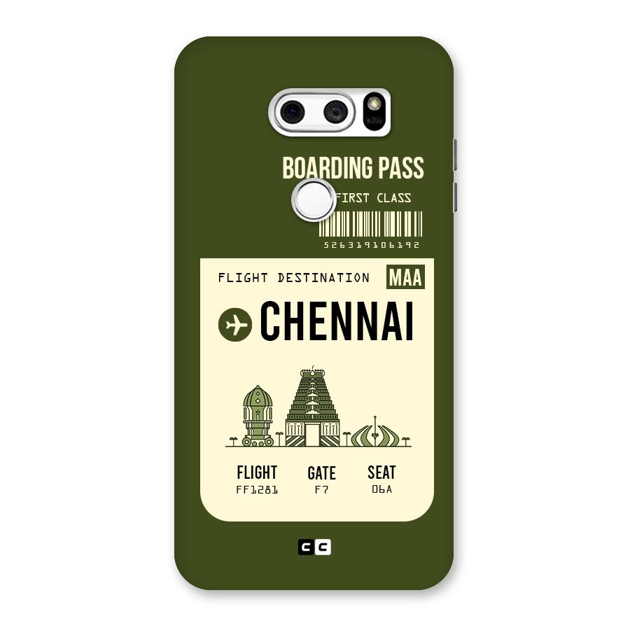 Chennai Boarding Pass Back Case for LG V30