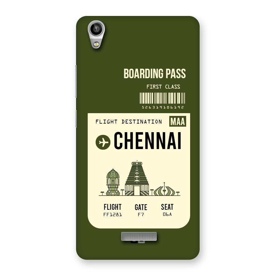 Chennai Boarding Pass Back Case for Lava-Pixel-V1