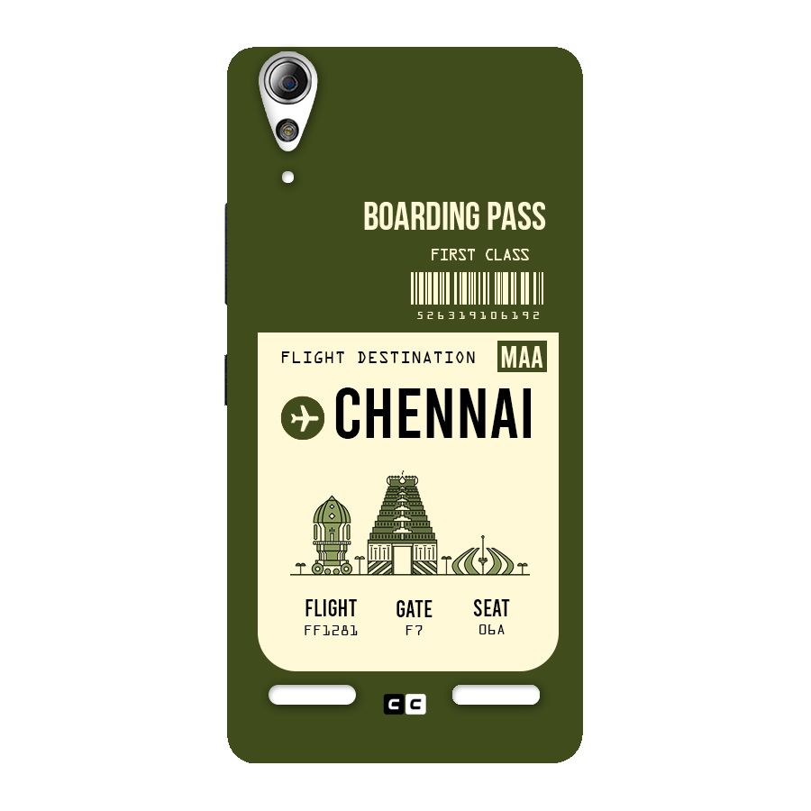 Chennai Boarding Pass Back Case for Lenovo A6000