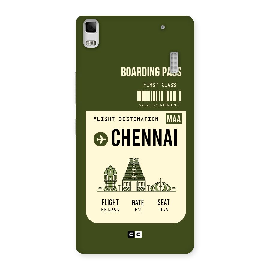 Chennai Boarding Pass Back Case for Lenovo K3 Note