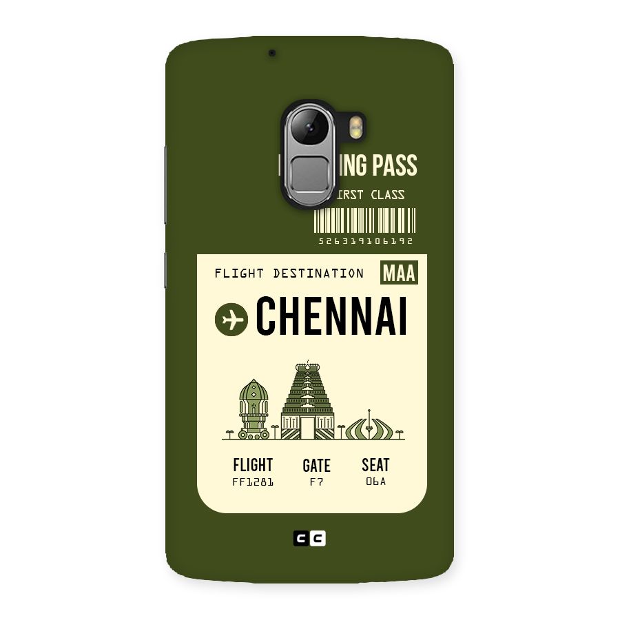 Chennai Boarding Pass Back Case for Lenovo K4 Note