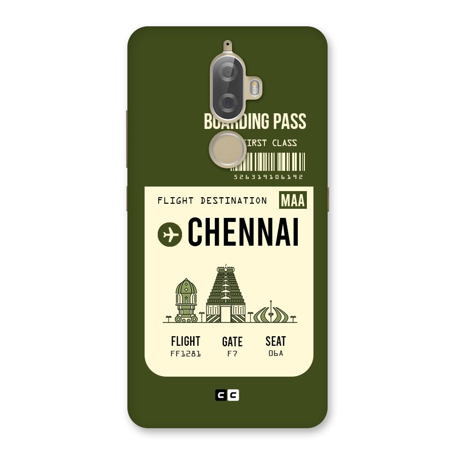 Chennai Boarding Pass Back Case for Lenovo K8 Plus