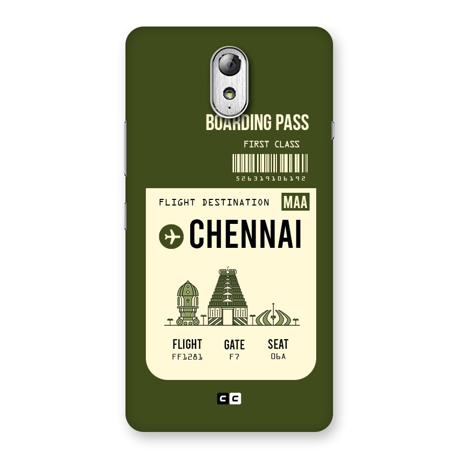 Chennai Boarding Pass Back Case for Lenovo Vibe P1M