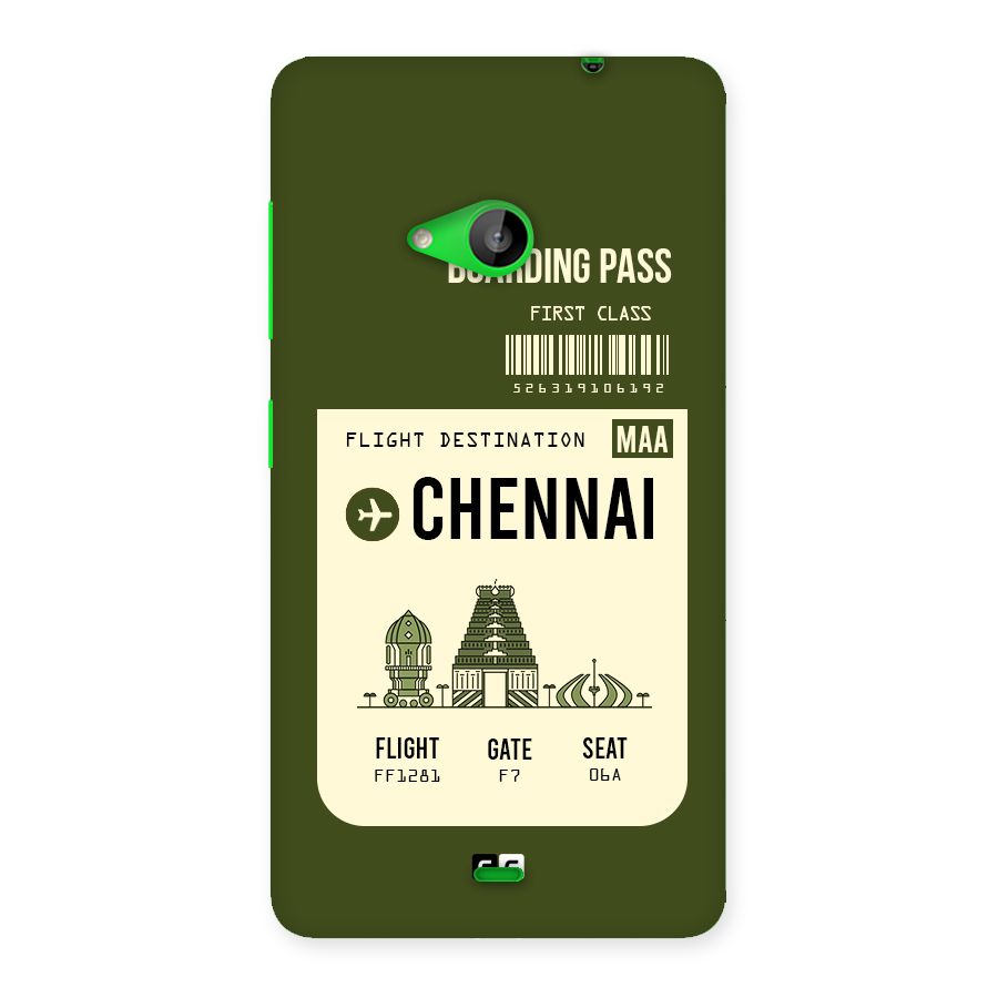 Chennai Boarding Pass Back Case for Lumia 535