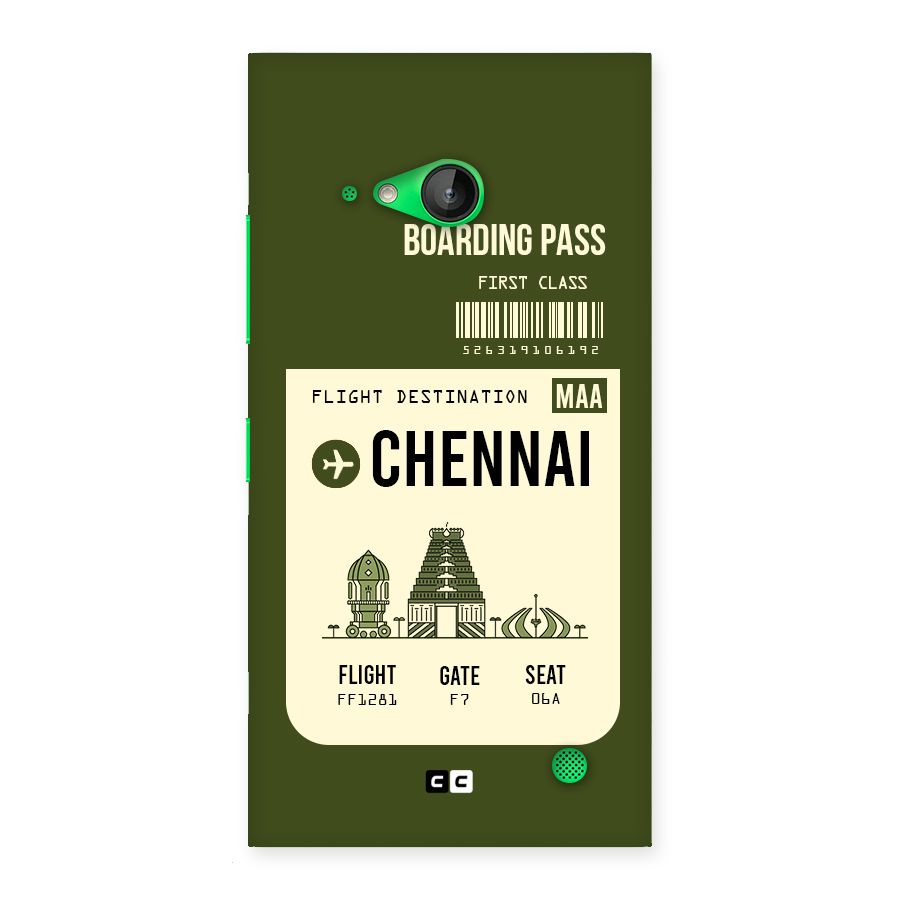 Chennai Boarding Pass Back Case for Lumia 730