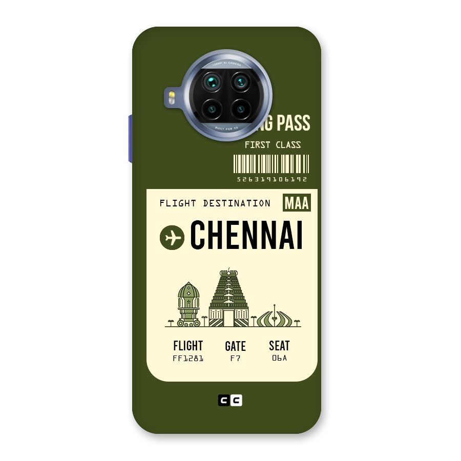 Chennai Boarding Pass Back Case for Mi 10i