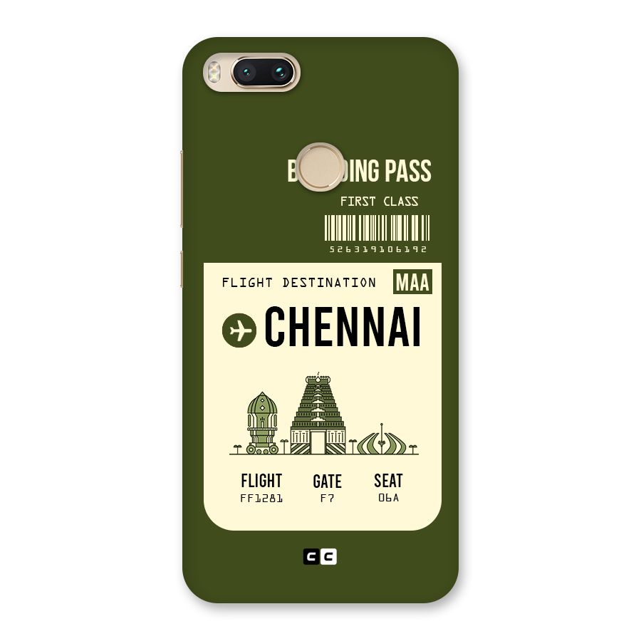Chennai Boarding Pass Back Case for Mi A1
