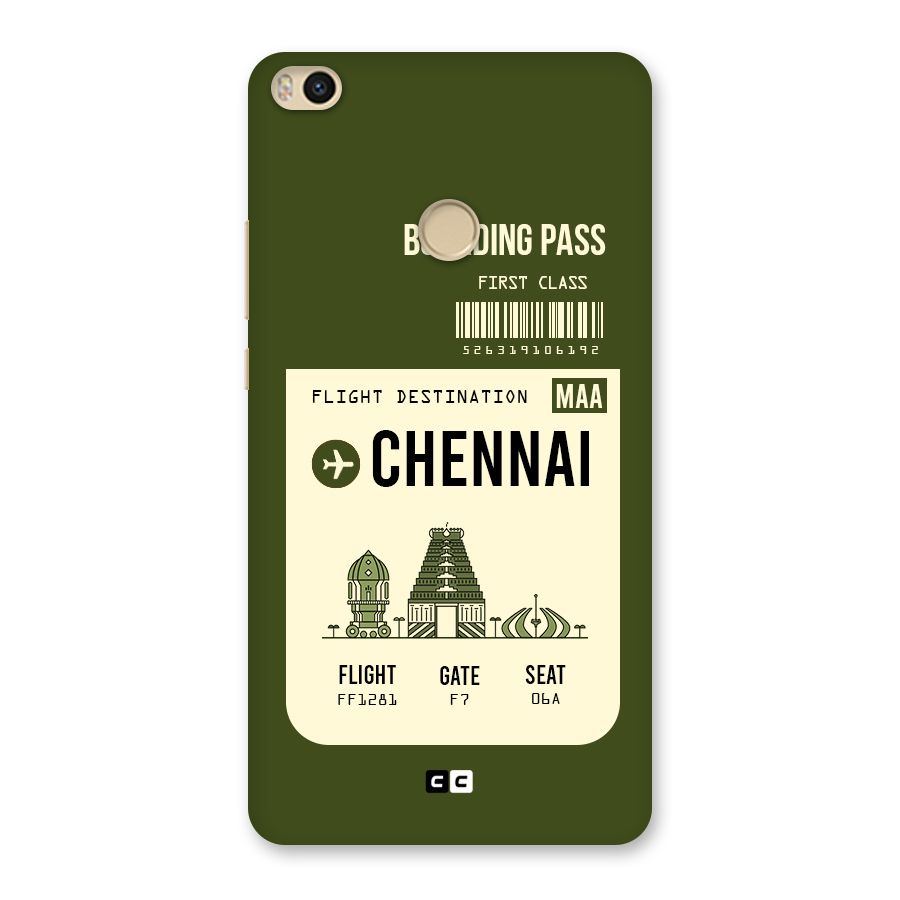 Chennai Boarding Pass Back Case for Mi Max 2
