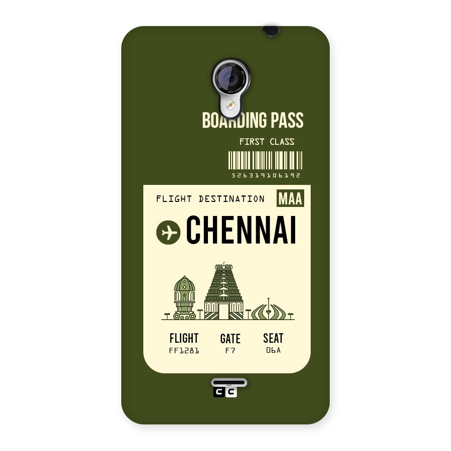 Chennai Boarding Pass Back Case for Micromax Unite 2 A106