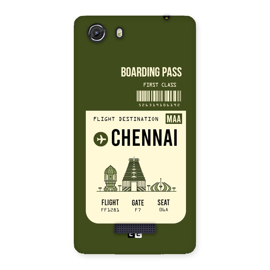 Chennai Boarding Pass Back Case for Micromax Unite 3