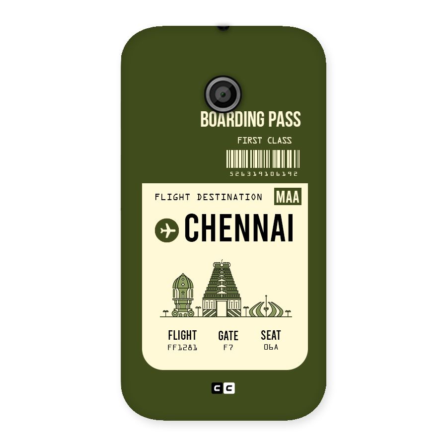 Chennai Boarding Pass Back Case for Moto E