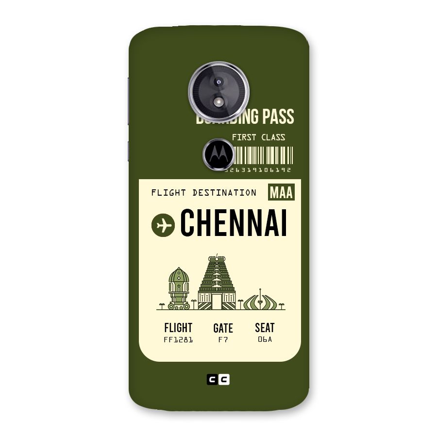 Chennai Boarding Pass Back Case for Moto E5