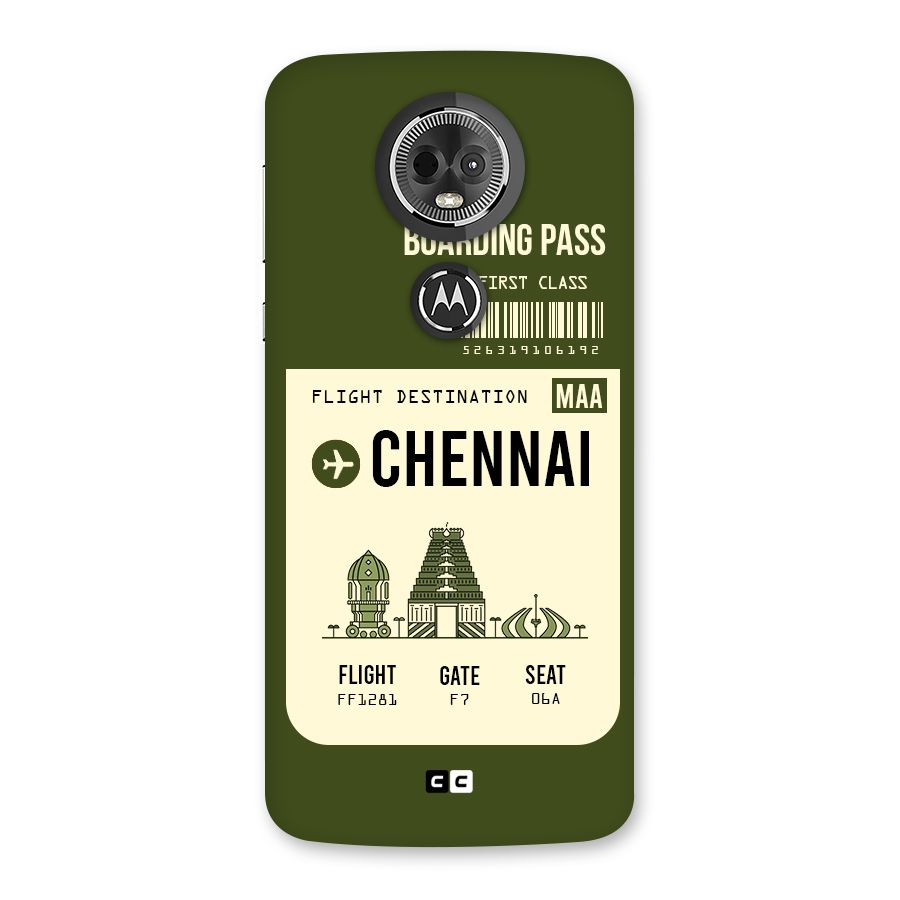 Chennai Boarding Pass Back Case for Moto E5 Plus