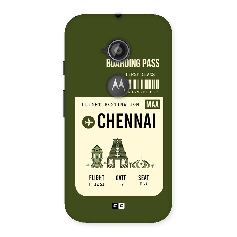 Chennai Boarding Pass Back Case for Moto E 2nd Gen