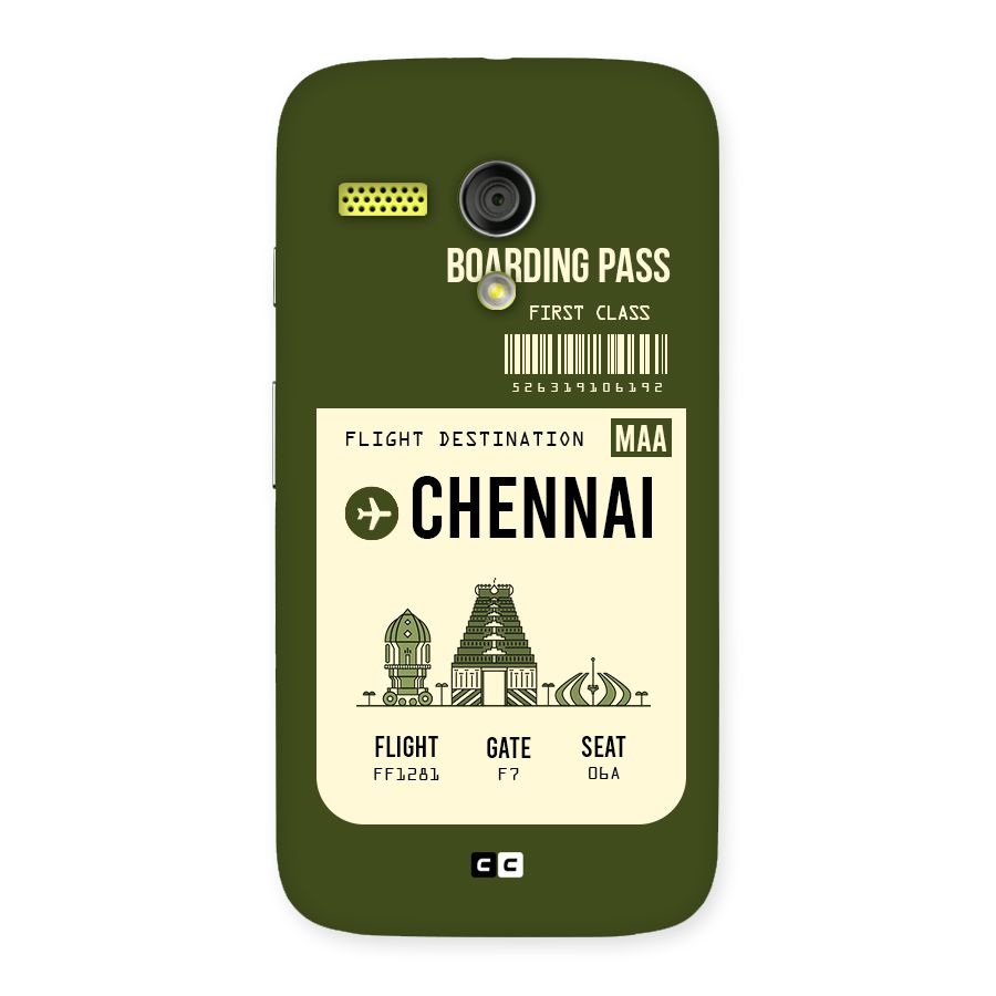 Chennai Boarding Pass Back Case for Moto G
