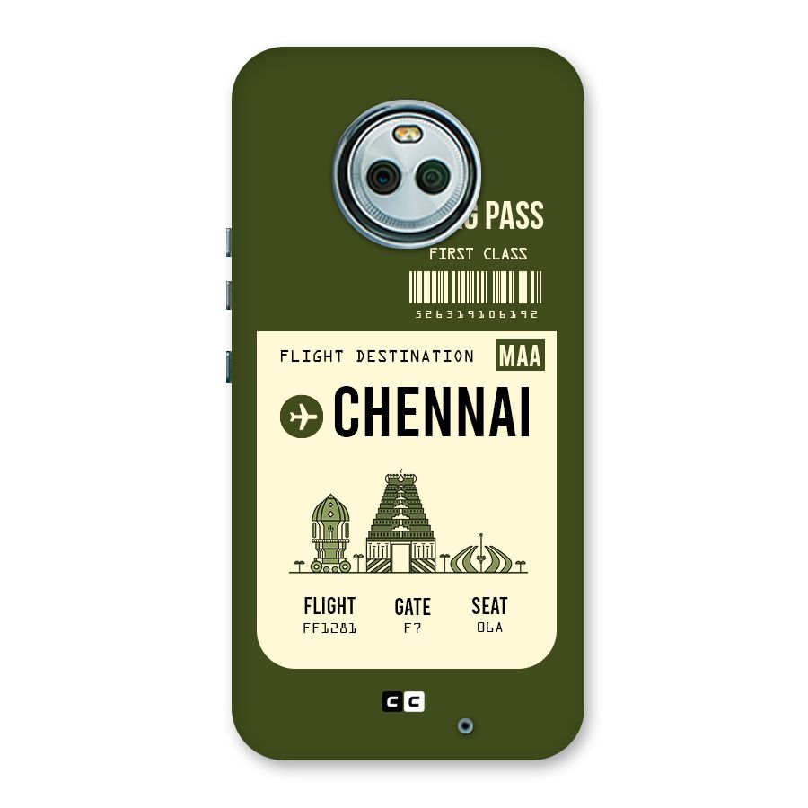 Chennai Boarding Pass Back Case for Moto X4