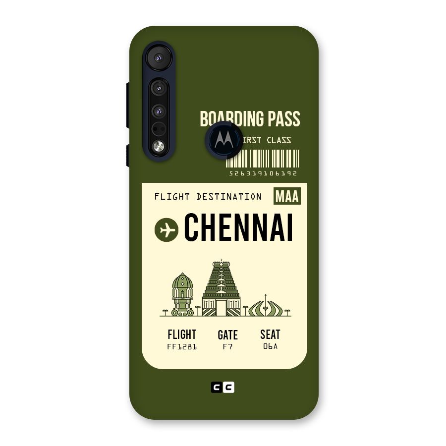 Chennai Boarding Pass Back Case for Motorola One Macro
