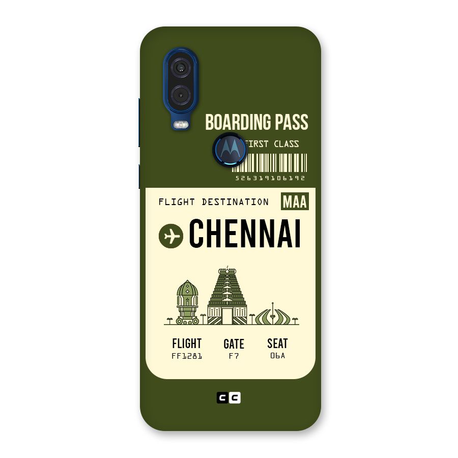 Chennai Boarding Pass Back Case for Motorola One Vision