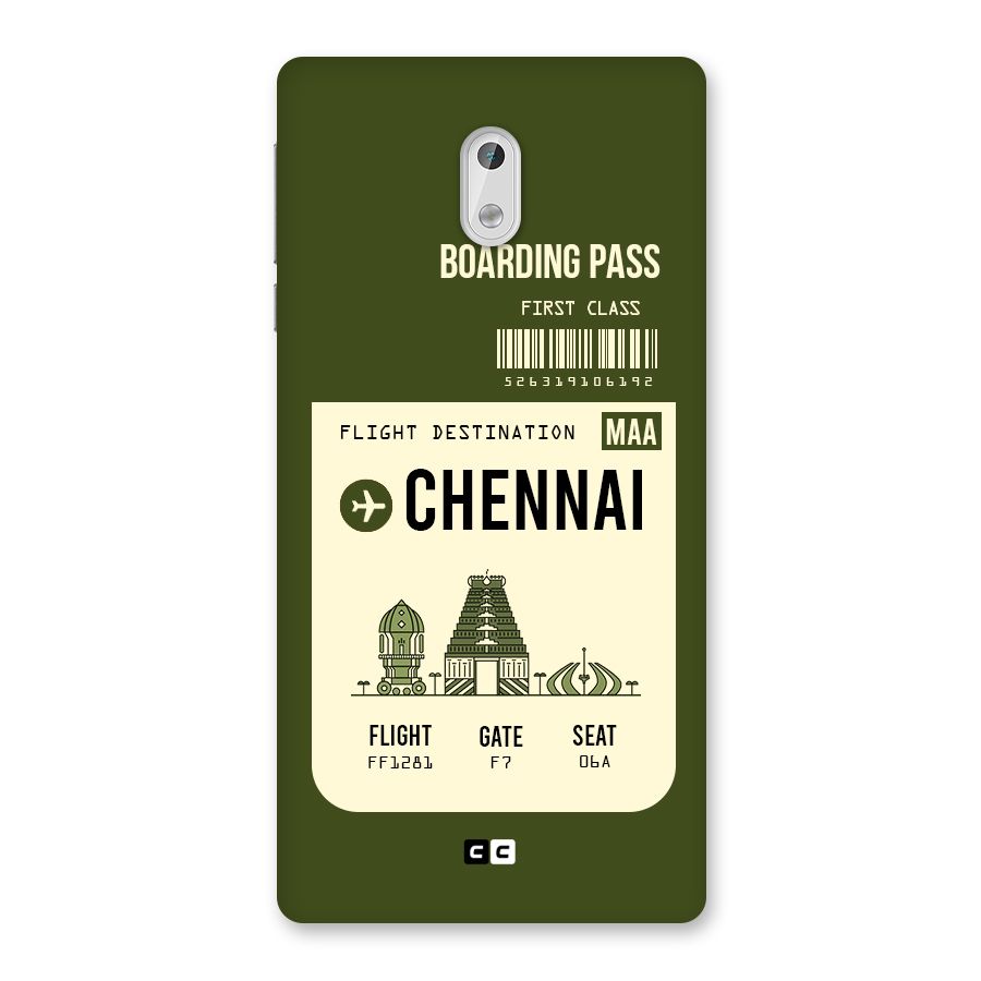 Chennai Boarding Pass Back Case for Nokia 3