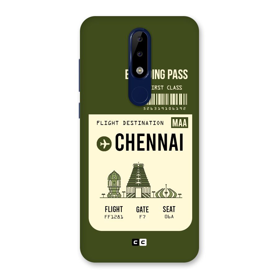 Chennai Boarding Pass Back Case for Nokia 5.1 Plus