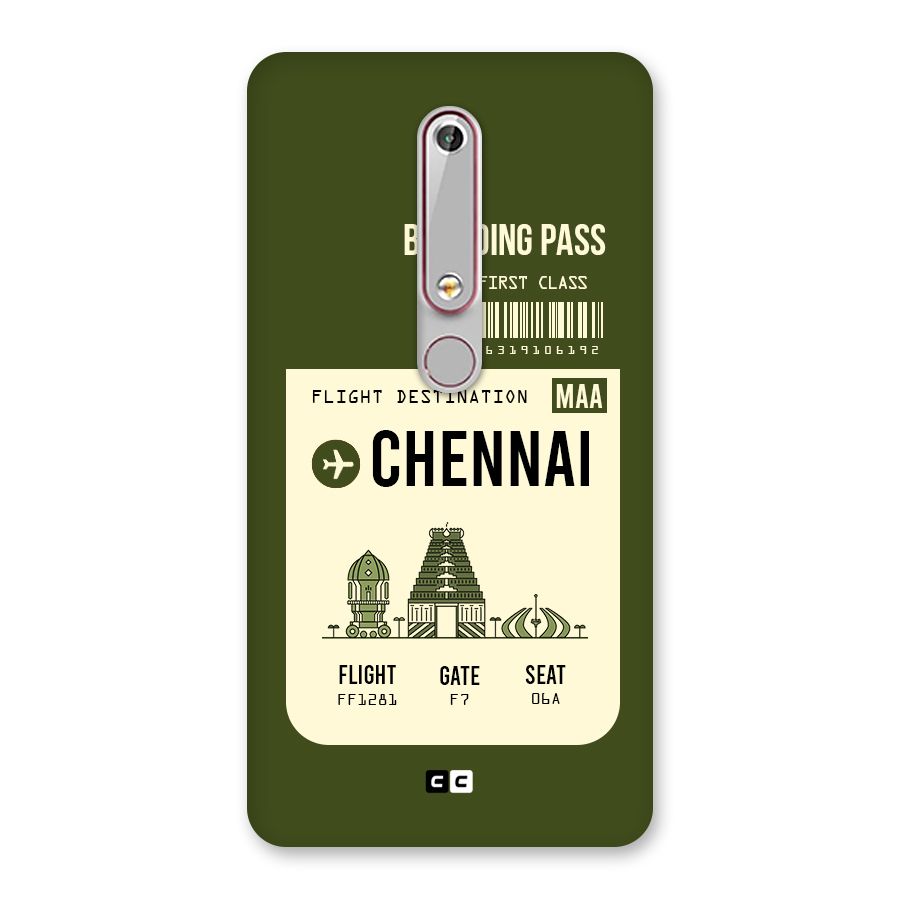 Chennai Boarding Pass Back Case for Nokia 6.1