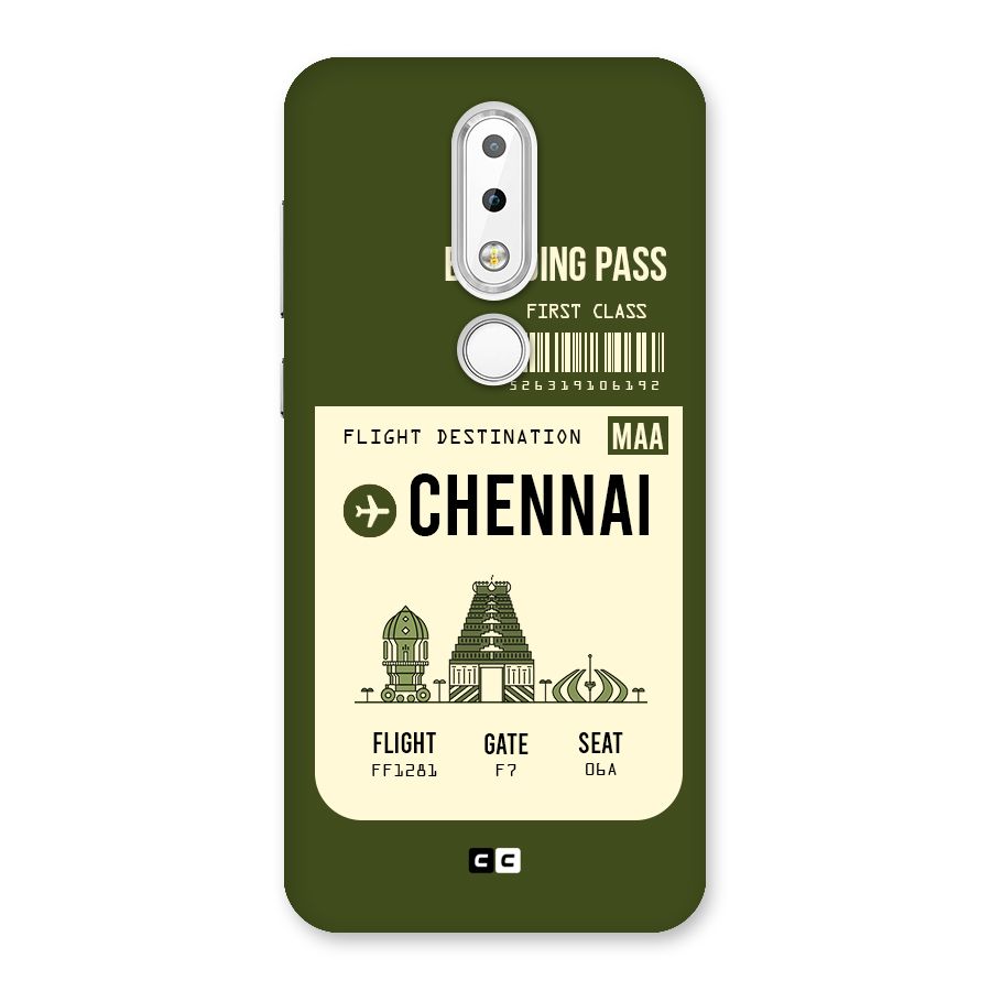 Chennai Boarding Pass Back Case for Nokia 6.1 Plus