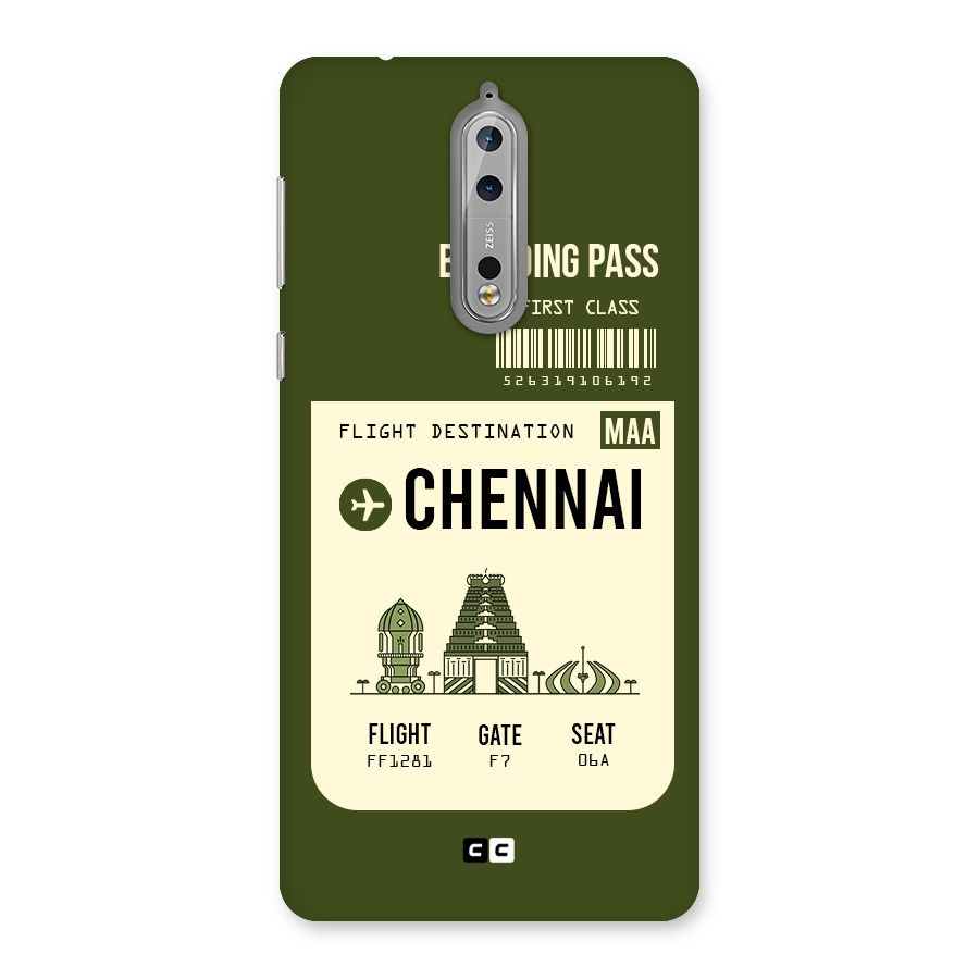 Chennai Boarding Pass Back Case for Nokia 8
