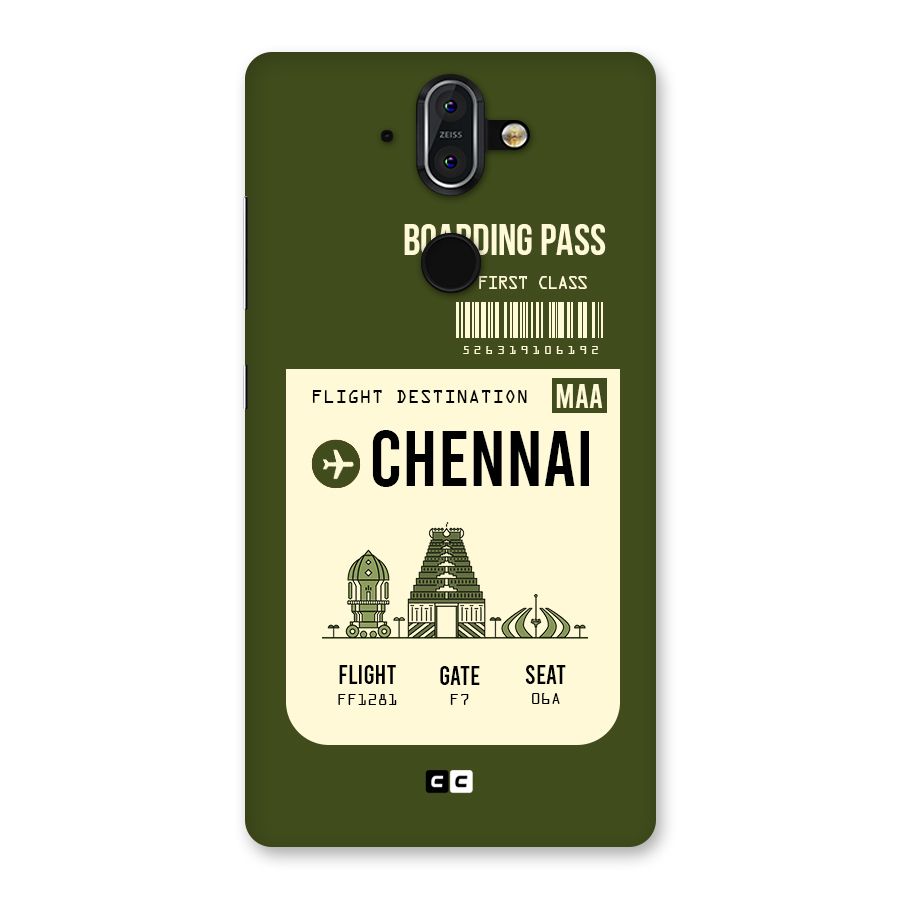 Chennai Boarding Pass Back Case for Nokia 8 Sirocco