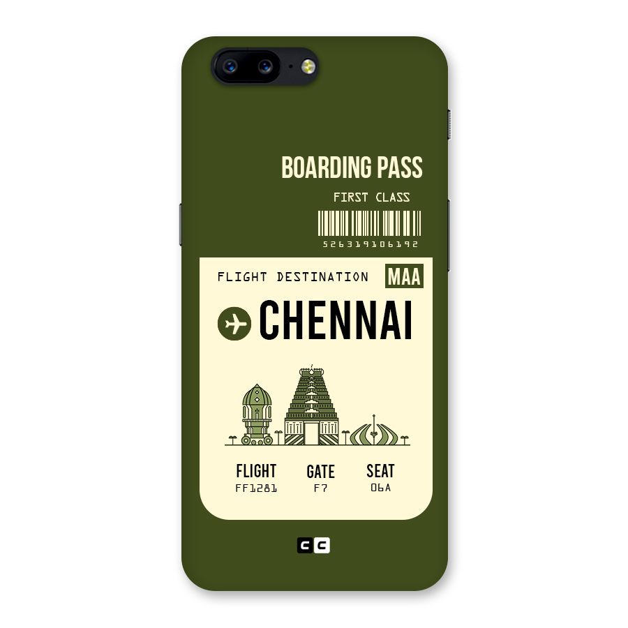 Chennai Boarding Pass Back Case for OnePlus 5