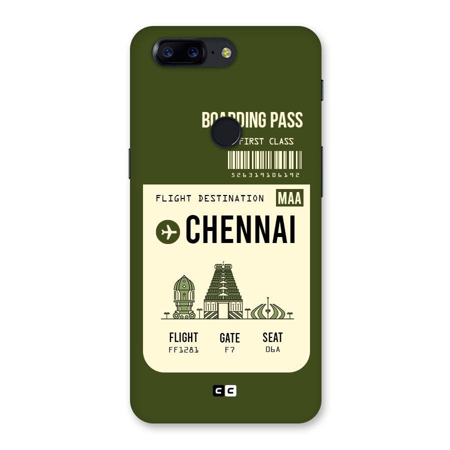 Chennai Boarding Pass Back Case for OnePlus 5T